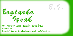 boglarka izsak business card