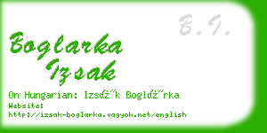 boglarka izsak business card